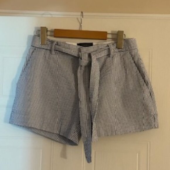 Banana Republic Light Gray Striped Shorts – Size 2 - Picture 1 of 4